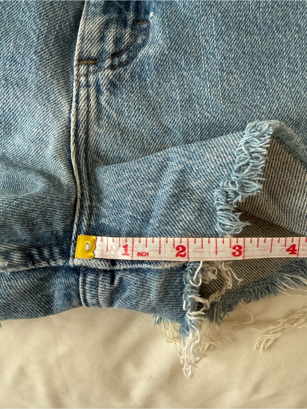 Lee Light Blue Frayed Hem Denim Vintage Shorts Women’s 28 - Picture 7 of 10